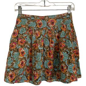 🎉 3for$20 Y2K vintage pleated floral cotton skirt size medium